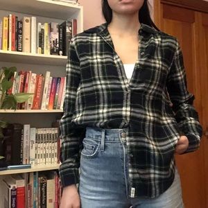 Blue and green flannel